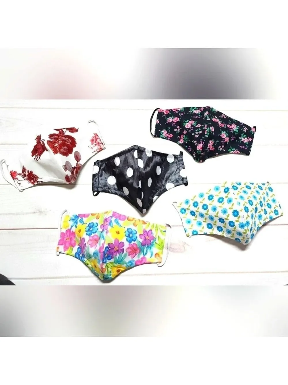 New Bundle of 5 Adult Handmade Face Masks C